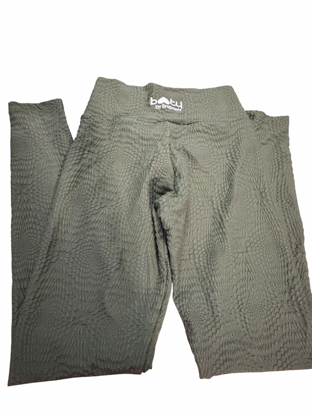 Booty by Brabants Textured Scrunch Leggings - Olive Green